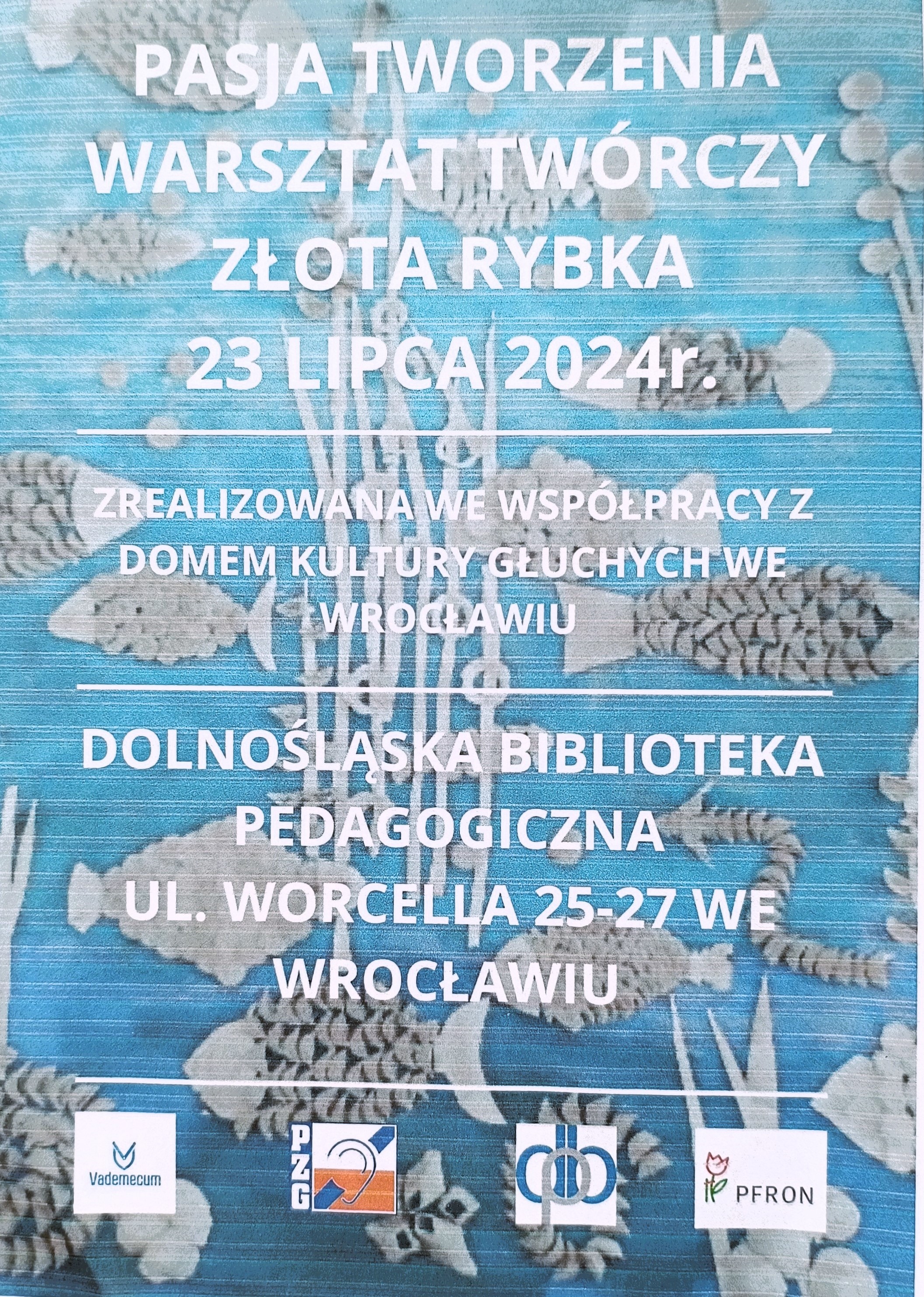 Plakat warsztatu twórczego Złota rybka
